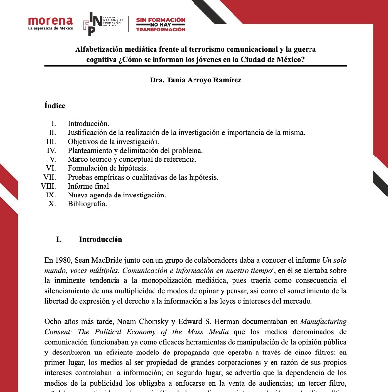 Alfabetización mediática frente al terrorismo comunicacional y la guerra cognitiva ¿Cómo se informan los jóvenes en la Ciudad de México?