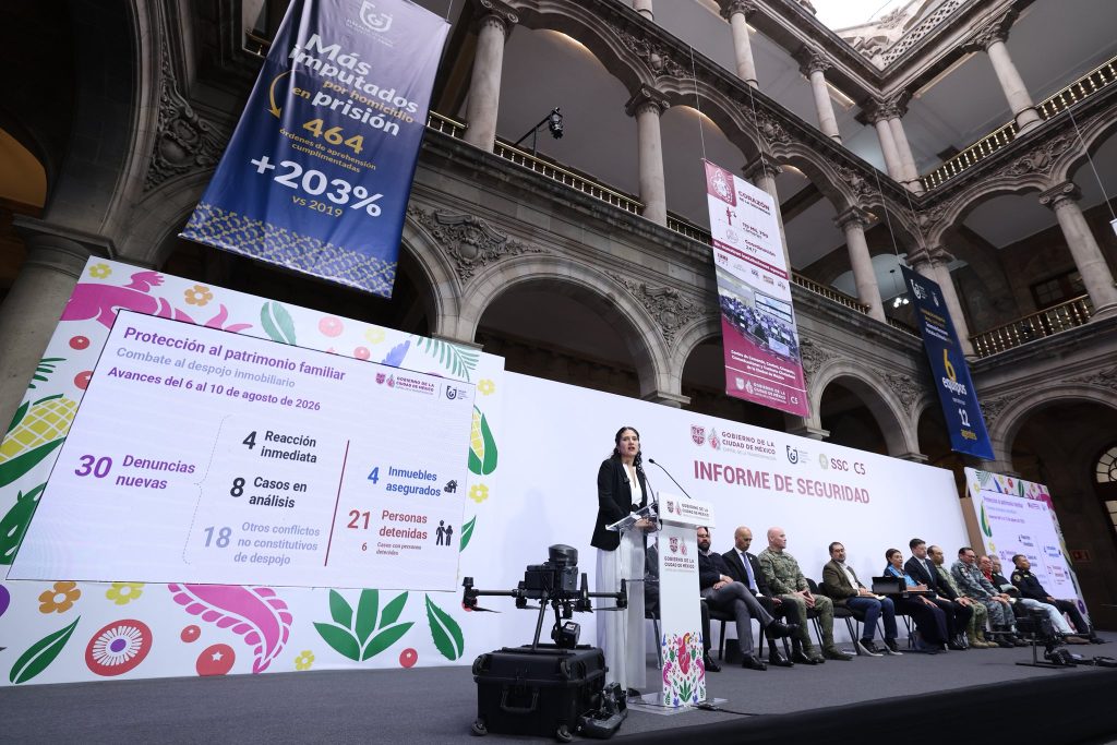 Ciudad de México consolida tendencia histórica en seguridad; julio registra el menor número de homicidios en 12 años